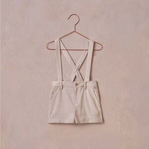 Elegant Cream Kids' Shorts with Suspenders